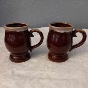 Vintage stoneware glazed mugs